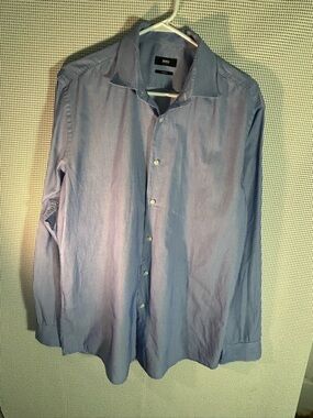 BOSS Men's Light Blue Long-Sleeve Dress Shirt